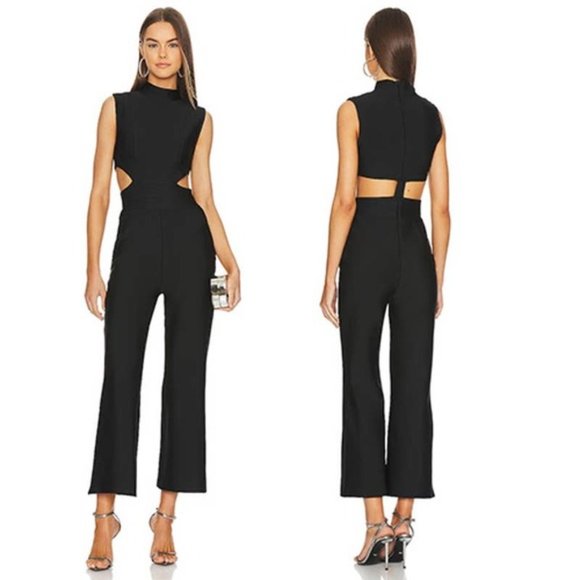 Elliatt Pants - Elliatt Lambley Sleeveless Cut-Out Jumpsuit Women's Black Size: X-Small NWOT